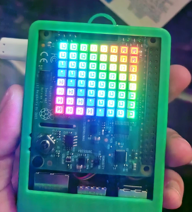 Vestability Sense HAT haptic matrix lit up and active
